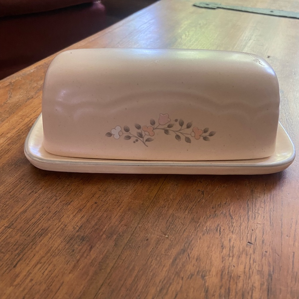 Pfaltzgraff Remembrance Stoneware Butter Dish